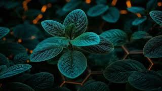 Glowing Neon Leaves 4K Live Wallpaper | Relaxing Moving Background for PC & Mobile