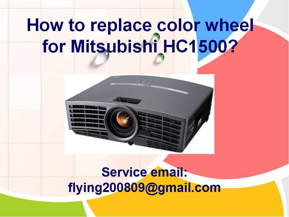 How To Replace Color Wheel For Mitsubishi Hc1500 Youtube