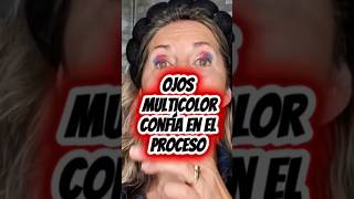 Mis OJOS MULTICOLOR virales 🔥: El secreto de un difuminado perfecto a los 60 #ojosfaciles #shorts