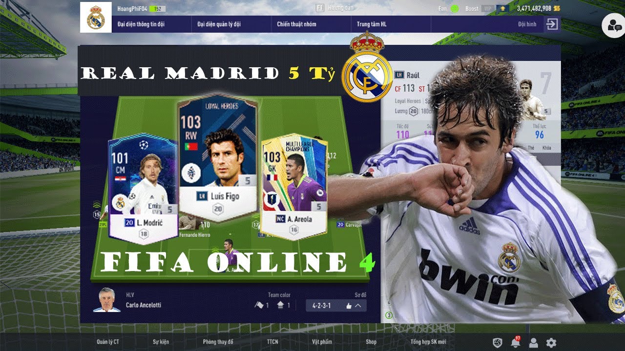 Fifa Online 4 | Xây Dựng & Trải Nghiệm đội hình Real Madrid 5 tỷ | Phi Barca #fifaonline4 #funny