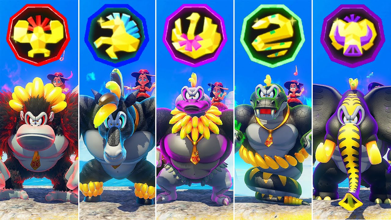 Donkey Kong Bananza - All Hidden Bananza Form Skills (4K)