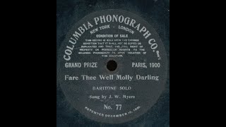 J. W. Myers "Fare Thee Well, Molly Darling" words by Will D. Cobb & music by Kerry Mills