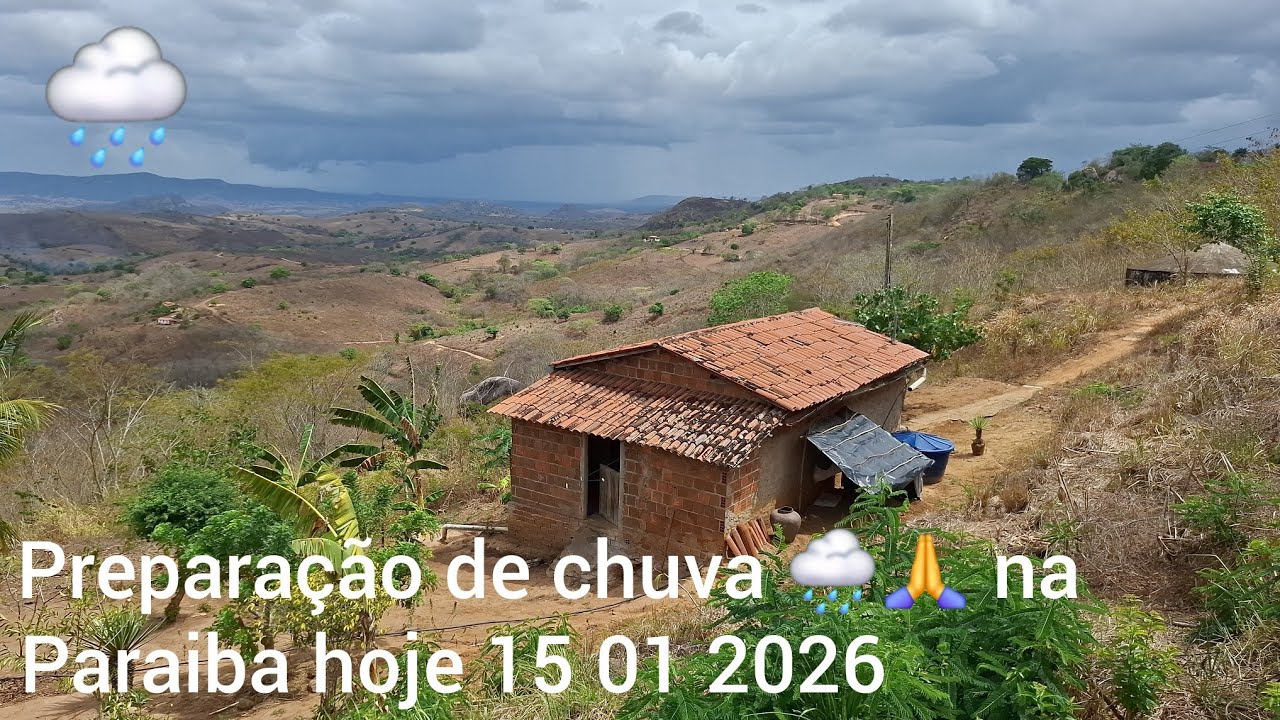 Um forte temporal de chuva ⛈️ chegando na Paraiba hoje 15 01 2026 