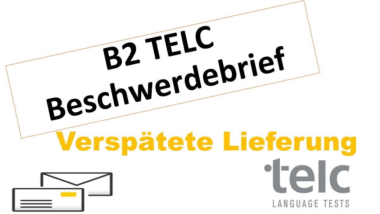 Beschwerdebrief für die Prüfung Telc B2 über eine verspätete Lieferung