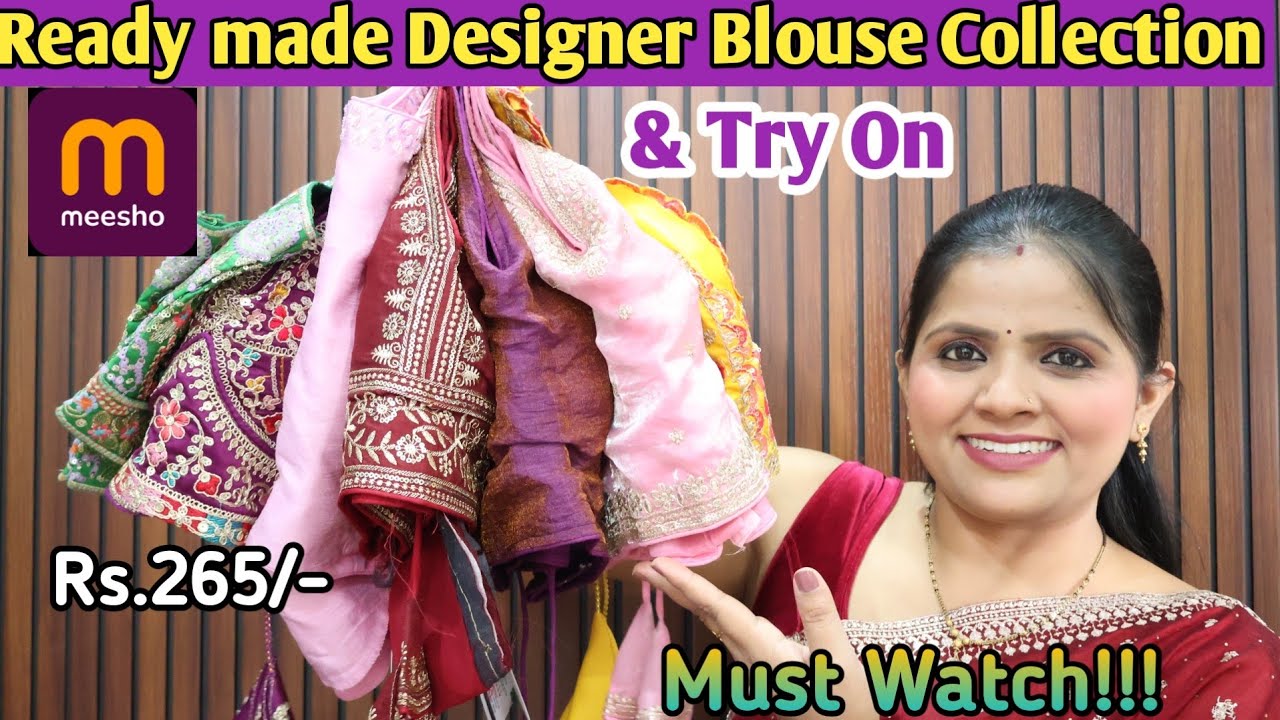HUGE Meesho Readymade Designer Blouse Haul | TRY-ON | Meesho Haul