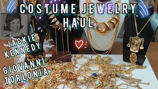 Costume Jewelry Haul Awesome finds Jackie Kennedy Giovanni Torlonia Napier Avon Huge Gold Bling