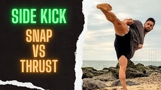 Keage vs Kekomi - the difference between side SNAP kick and side THRUST kick