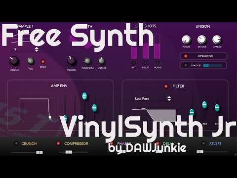 Free Synth - VinylSynth Jr by DAWJunkie (No Talking)