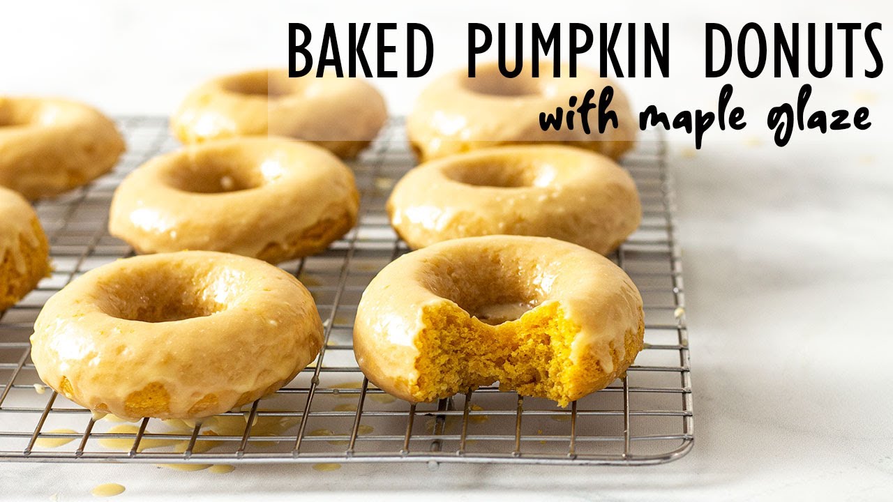 Baked Pumpkin Donuts With Maple Glaze My Three Seasons