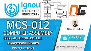 MCS012 8086 Architecture & instructions Hindi #mcs012 #ignouexams #ignoubca #bca #ignoumca #assembly