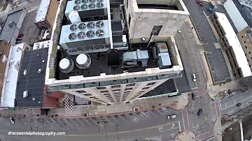 Falcon Flyby Downtown- Aerial Photography