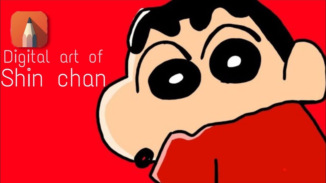 Autodesk sketchbook digital art. Drawing shin chan. - YouTube