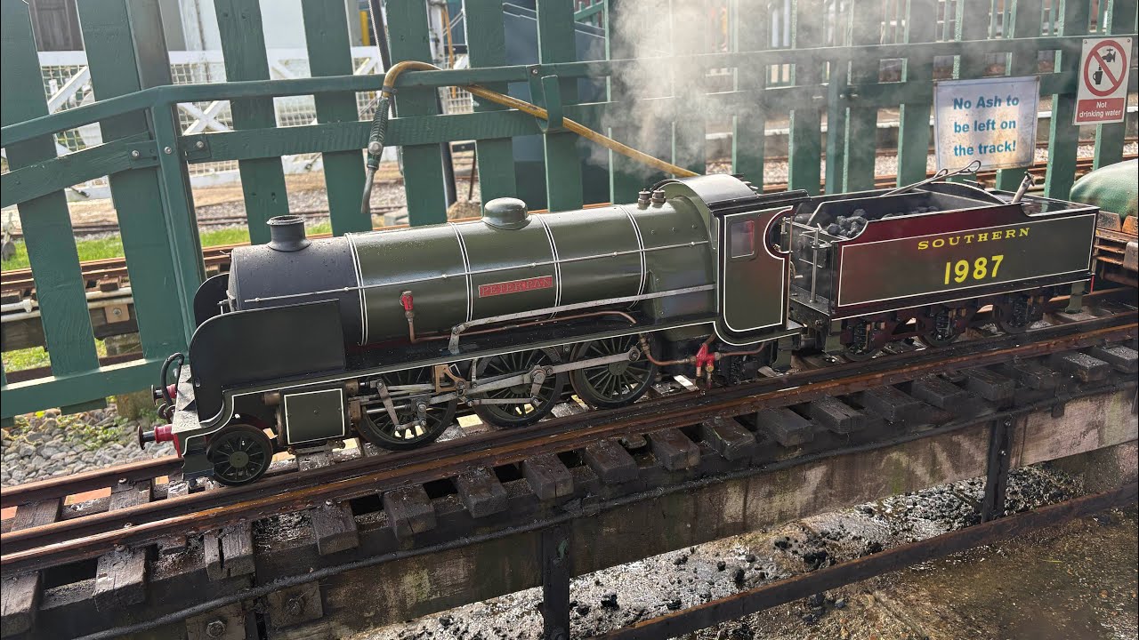Miniature Live steam engine 3 1/2 southernloco#train#livesteam#railwaycontent#travel#steamlocomotive