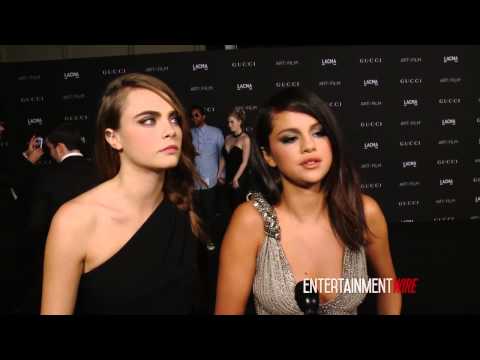 Cara Delevingne, Selena Gomez Interviewed at 2014 LACMA Art + Film Gala Redcarpet