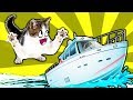 симулятор маленького котенка #4 ПОДВОДНЫЙ КОТЕНОК РЫБОЛОВ Купил Новую ЛОДКУ  веселый летсплей #ФГТВ