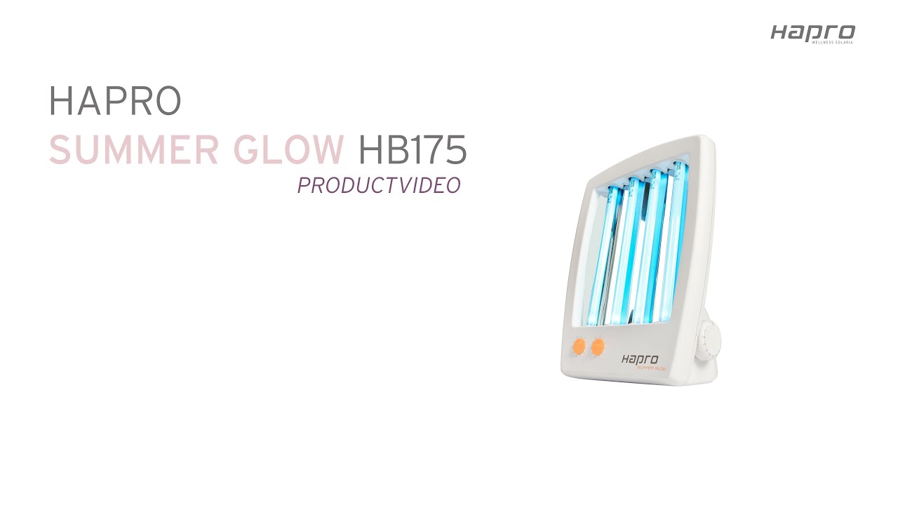 Hapro SummerGlow HB 175 Lampe de bronzage visage. Crème solaire gratuite +  Chaussons