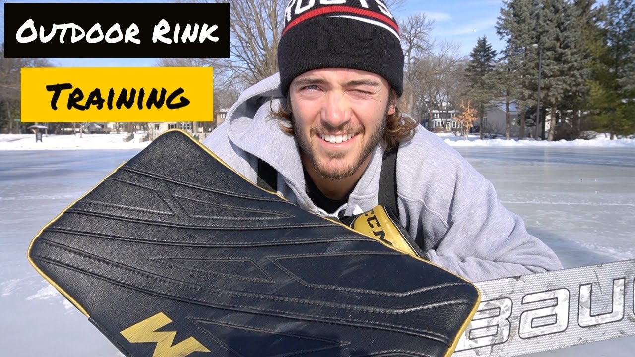 NCAA College Hockey Goalie Trains on the ODR (outdoor rink) | Epi. 1