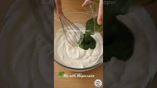 Mint Mayonnaise Recipie #nidhijaiswal_cakesngifts #dips #dipping #sandwichspread #mayonnaise #food