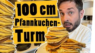 Backe einen 100cm Pfannkuchenturm! || Das schaffst du nie!