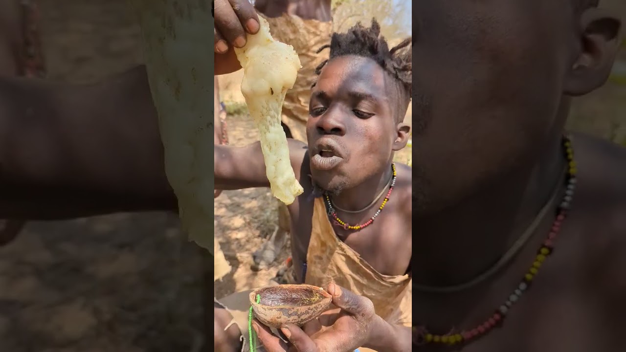 It's breakfast time, See how Hadza women cooks their favorite food