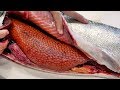 【秋の味覚】イクラがパンパンに入った鮭をさばいて簡単激ウマ料理を作ってみた！