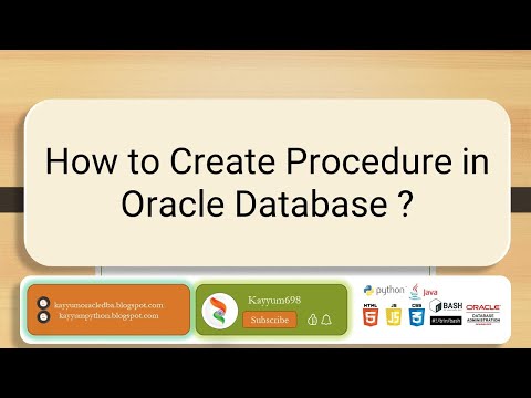 How to Create Procedure in Oracle Database ? #oracle