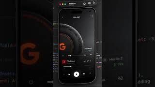 Audio Player App UI In Flutter #shorts