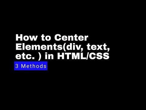 How to center HTML elements like div and text using CSS - YouTube