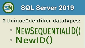 SQL Server (L13): How to use NewSequentialID() and NewID() for the UniqueIdentifier DataType.