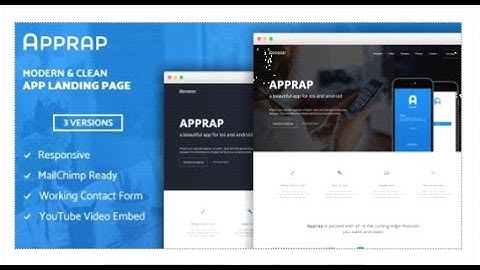 Apprap – Responsive App Landing Page Template | Themeforest Download