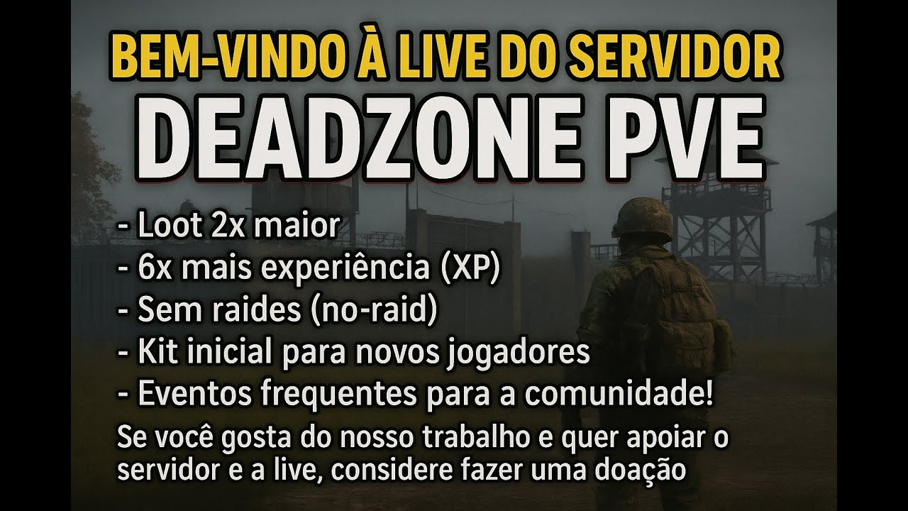 ABRI UM SERVER PVE     ☆ [08/07] DEADZONE PVE [BR] 2xLoot/6xXP no-raid Kit+Eventos