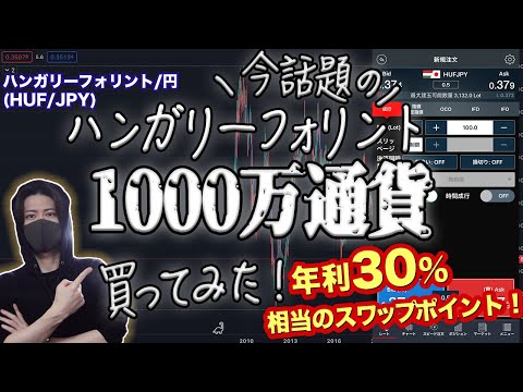 【検証】高金利通貨ハンガリーフォリントを1000万通貨買ってみた