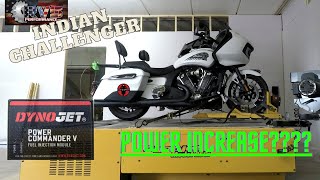 INDIAN CHALLENGER POWER GAIN, WITH DYNO JET POWER COMMANDER 5 | RVS PERFORMANCE