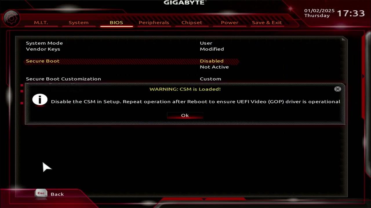 Como activar secure boot bios gigabyte activar arranque seguro en