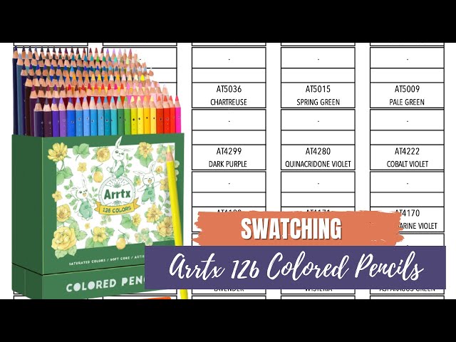 reviewing arrtx 126 pack of colored pencils💗 #coloredpencil #arrtx #a, Colored  Pencils