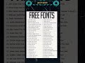 Top Free Fonts #coding #pythonanddjangofullstackwebdeveloper #webdesign #javascript #frontendcourse