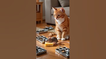 Shocking! 😱😱The cat sets a trap and waits in silence ！😱😱 #shorts #cat #trap #mouse #FunnyCat #cute