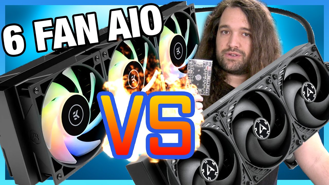 6-Fan EK AIO Elite D-RGB 360 Review vs. Lian Li Galahad, Arctic Liquid  Freezer, & Air CPU Coolers 