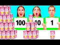100個重ねフードチャレンジ | おもしろい食べ物戦争 BooGaGa