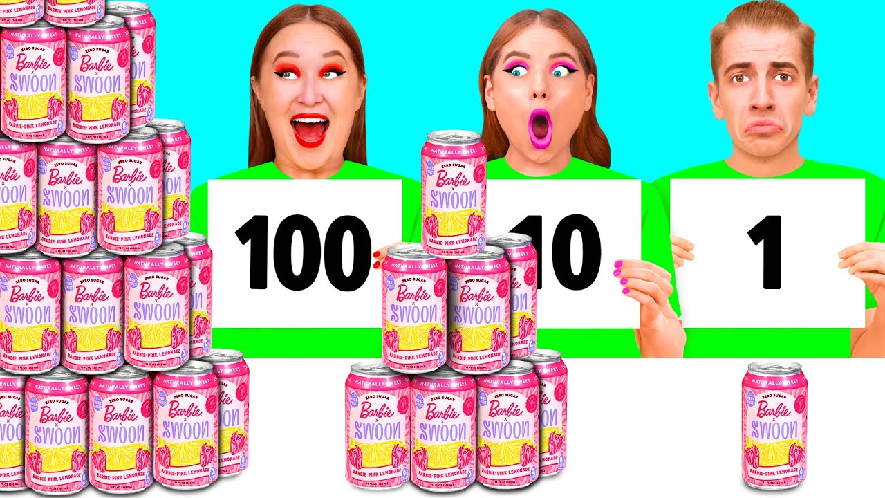 100個重ねフードチャレンジ | おもしろい食べ物戦争 BooGaGa