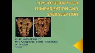 Physiotherapy for Lumbarization and Sacralization! #StayHome and study #WithMe