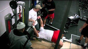 Barwis Methods Training -- Mike Martin 500lb Bench Press