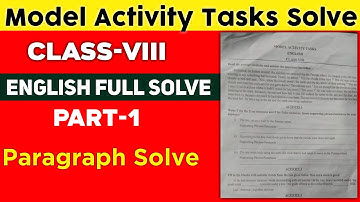 Class 8 English Model Activity Task Part 2 Full Solve | #wbbse Model Paper 2021 |