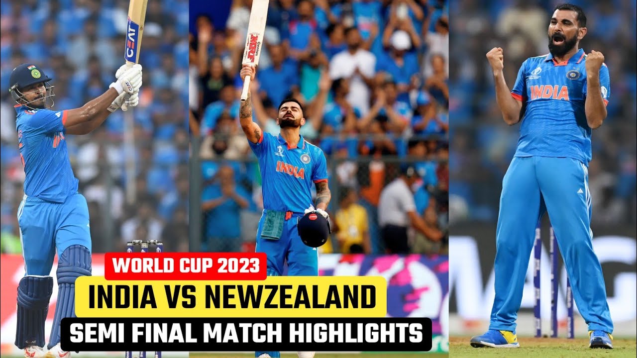 India vs New Zealand World Cup 2023 Semi Final Match Highlights| ind vs ...
