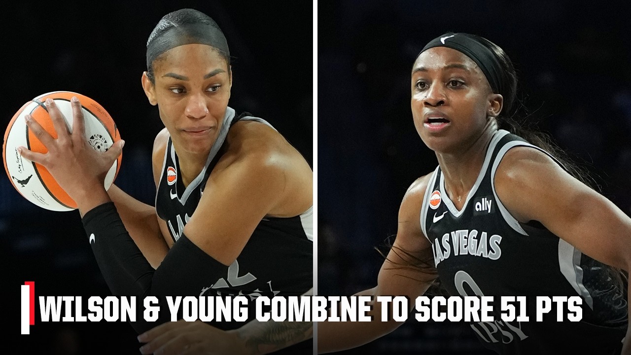 Aโja Wilson and Jackie Young power Aces to end Mysticsโ win streak | WNBA on ESPN