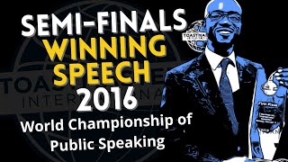 SEMIFINALS TOASTMASTERS SPEECH CONTEST | Aaron  Beverly