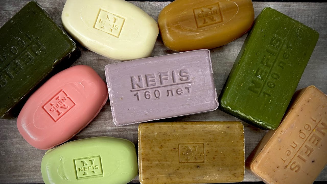 ASMR soap/ Dry soap cutting 💛🤎💜🩷🤍💚/ Резка сухого мыла NEFIS 