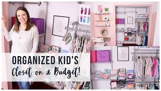 Organized kid&#39;s closet on a budget