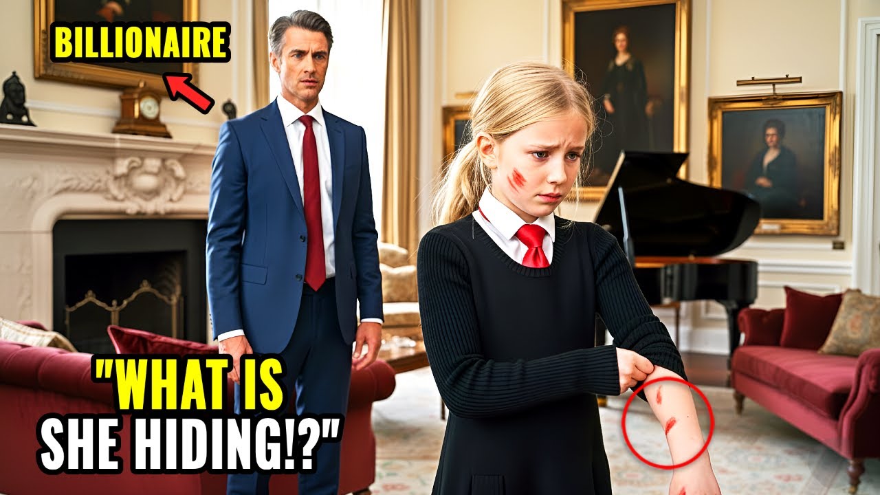 Billionaire Noticed His Maid’s Daughter Hiding Bruises—What He Discovered Broke His Heart