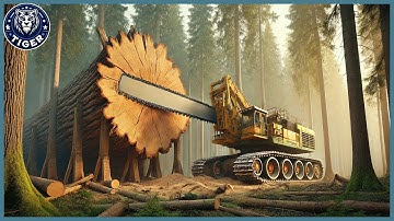 100 Incredible Dangerous Fastest Big Chainsaw Cutting Tree Machines ▶3